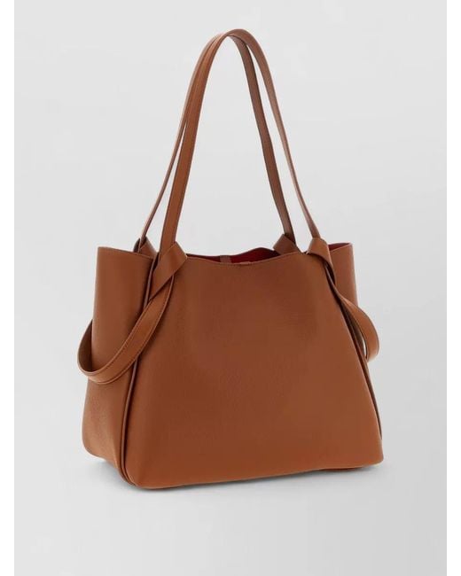 Christian Louboutin Brown Bettina Small Shoulder Shopping Bag Knot