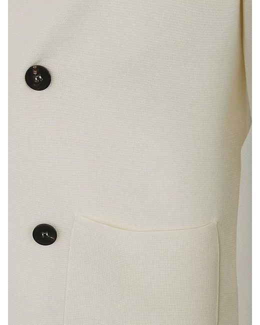 Filippo De Laurentis Natural Cotton Double-Breasted Jacket for men