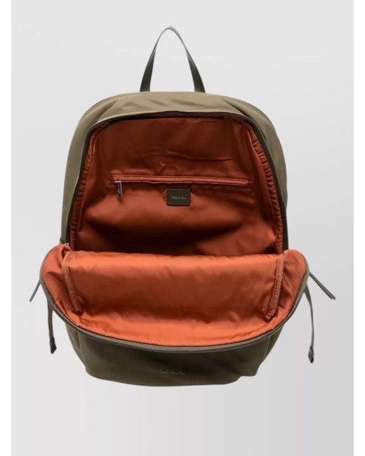 Paul Smith Gray Recycled Nylon Backpack Water Resistant Design for men