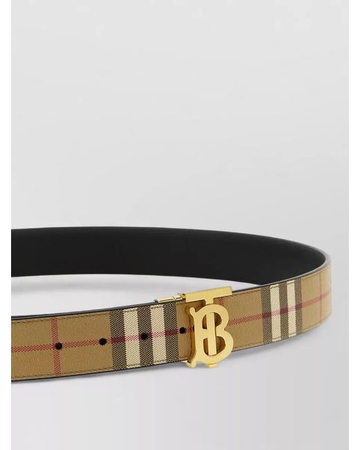 Burberry Gray Reversible Belt for men
