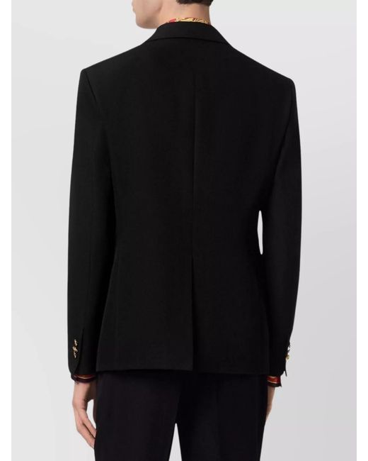 Versace Black Tailored Wool Jacket for men