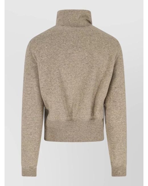 Rick Owens Natural High Collar Casual Jacket Long Sleeves for men