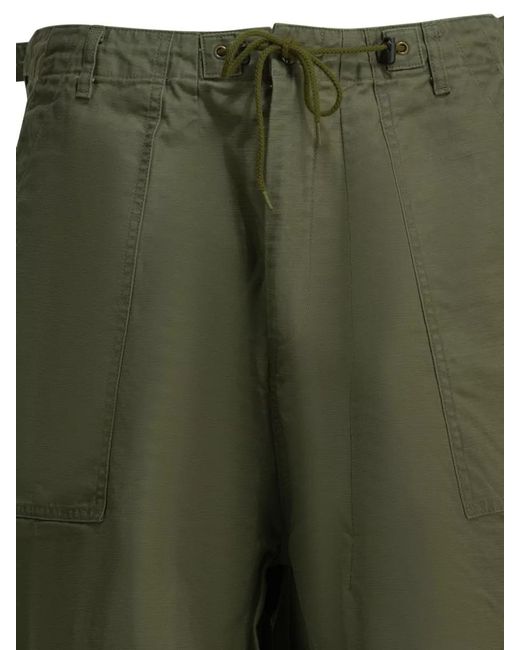 Needles Green Cotton Cargo Shorts for men