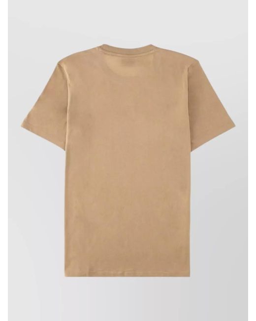HUGO Natural Logo Print Short Sleeve Cotton T Shirt for men