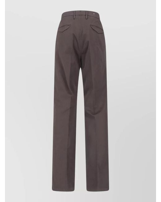 Briglia 1949 Brown Straight Pants Belt Loops Back Pockets for men