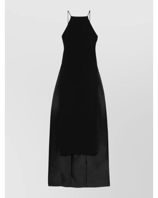 Solace London Black Ulla Maxi Dress Halter Neck Open Back