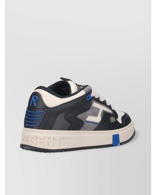 Represent Black Leather Low-Top Sneakers for men