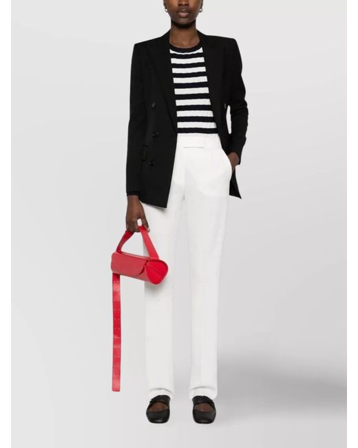 Max Mara White Vincita Straight-Leg Trousers