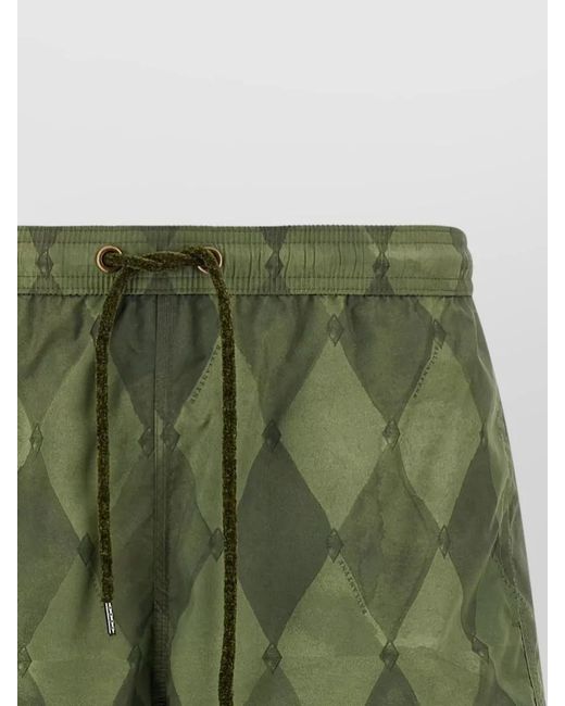 Ballantyne Green Swim Shorts Logo Detail And Back Pocket for men