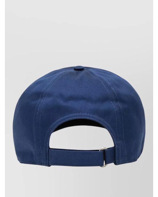Gucci Blue Curved Brim Structured Baseball Hat Design for men