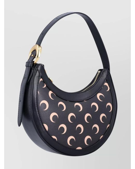 MARINE SERRE Gray Moon Diamant Eclips Mini Shoulder Bag