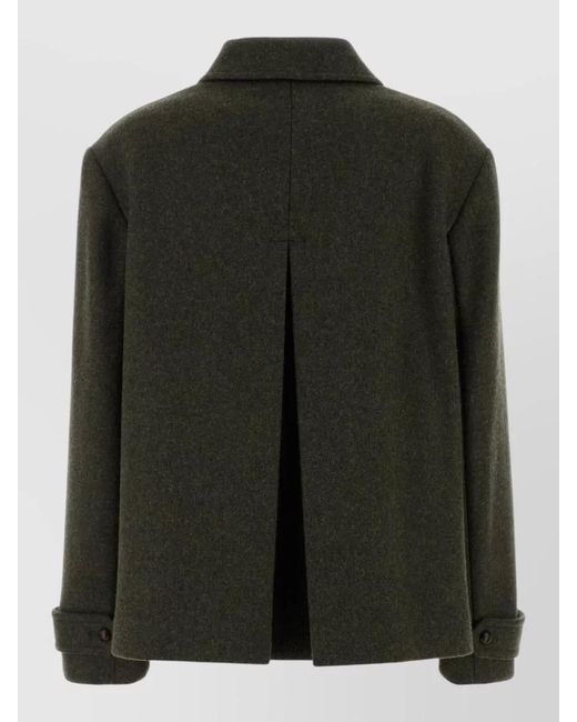 Weekend by Maxmara Green Virgin Wool Fitted Jacket