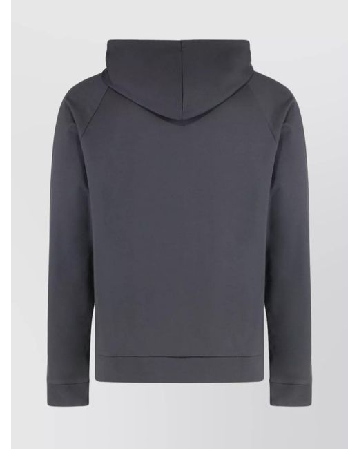 Boss Gray Cotton Terry Hooded Zip Sweatshirt for men
