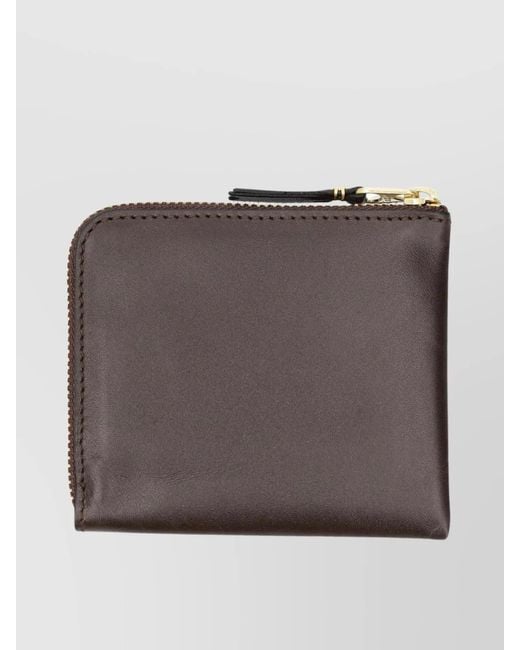 Comme des Garçons Brown Calfskin Zip-Around Wallet