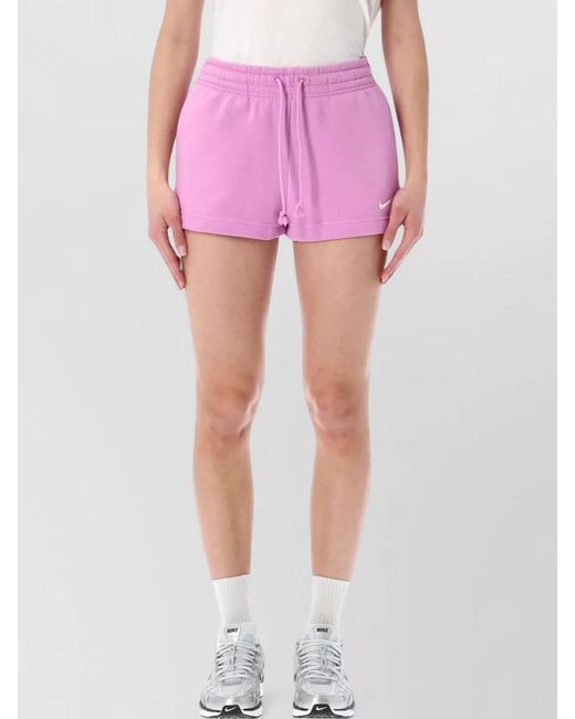 Nike Pink Fleece Regular-Fit Short Shorts