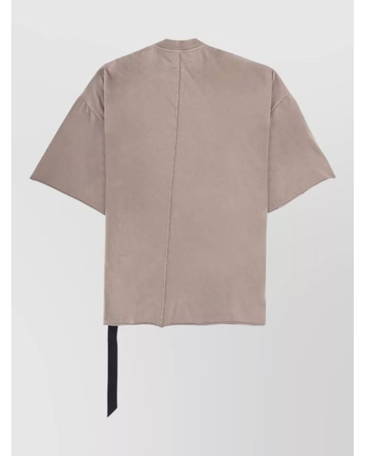Rick Owens Multicolor Asymmetric Hem Crew Neck Graphic Shirt for men