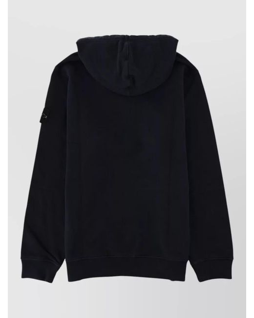 Stone Island Blue Hooded Jacket Front Pockets Urban Design for men
