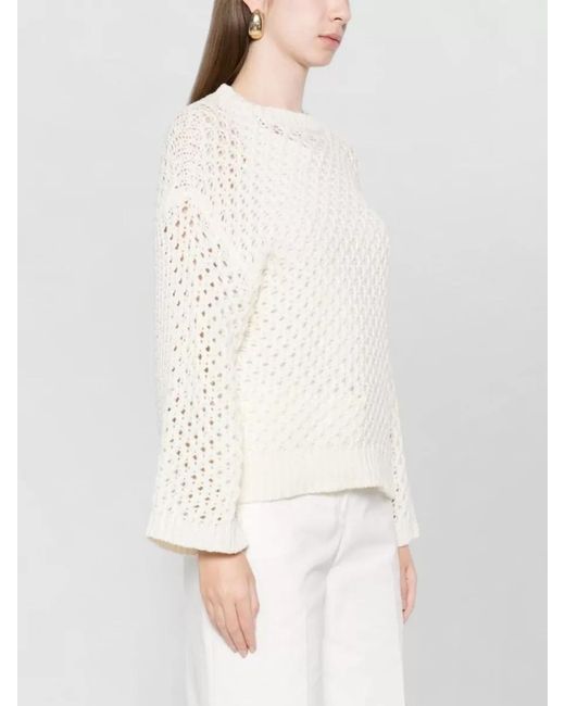Fabiana Filippi Natural Cashmere Silk Honeycomb-Knit Jumper