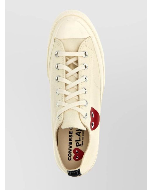 COMME DES GARÇONS PLAY Metallic Cotton Low-Top Sneakers