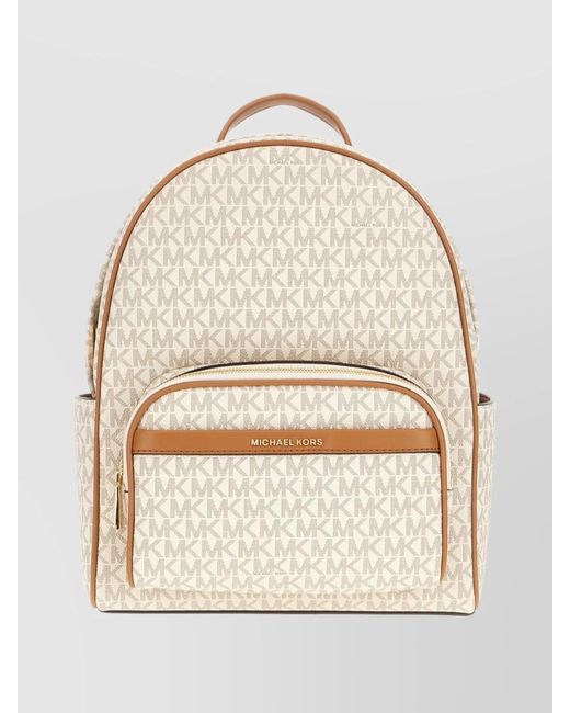 Michael Kors Natural Bex Coated Canvas Backpack