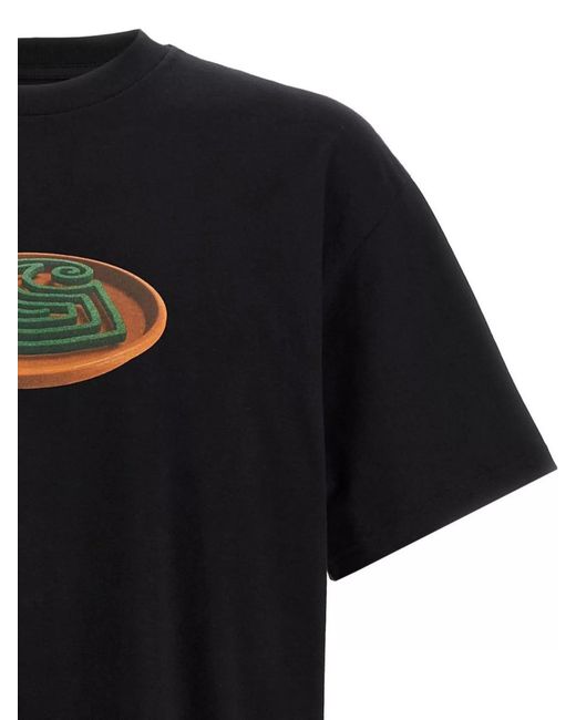 Carhartt Black 'Spiral' Crew Neck Graphic Print T-Shirt for men