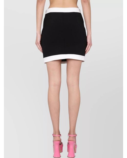 Moschino Black Crepe Mini Skirt