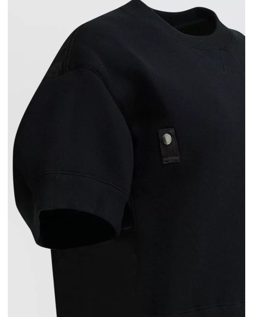 Sacai Black Crew Neck Sweatshirt