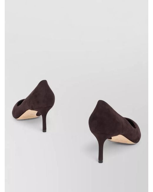 Jimmy Choo Multicolor Suede Ballerina Pumps Tapered Heel Design