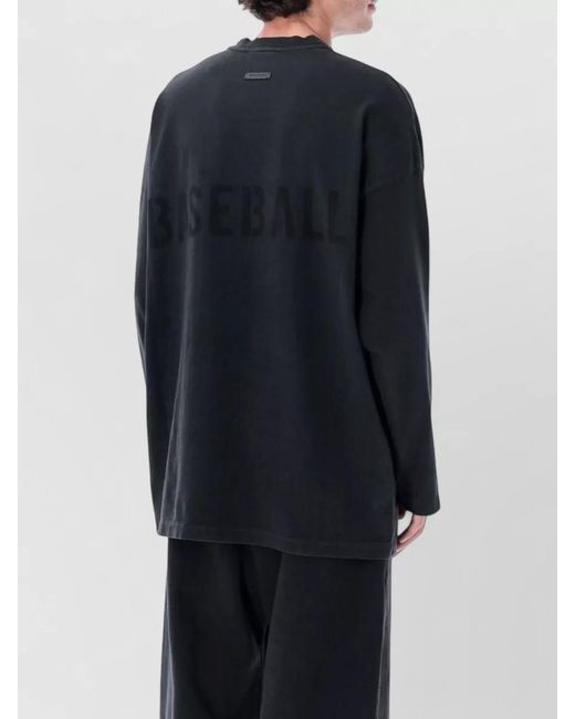Fear Of God Blue Long Sleeve Baseball Graphic Knit Top for men
