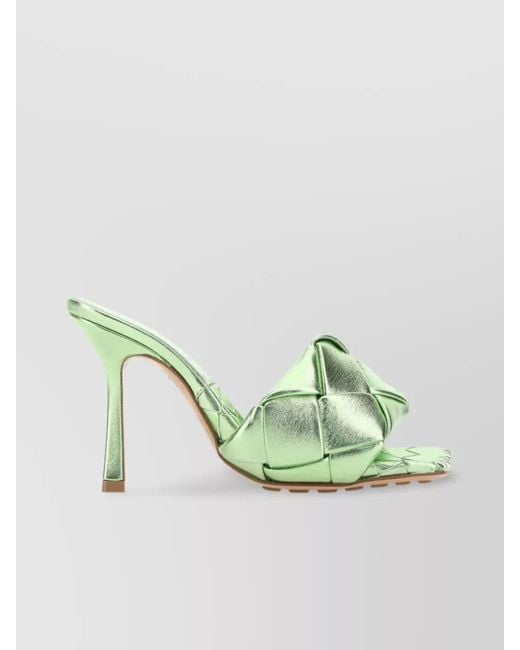 Bottega Veneta Green Leather Sandals