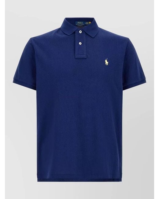 Polo Ralph Lauren Blue Piqué Polo Shirt for men