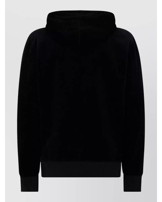 Golden Goose Deluxe Brand Black Cotton Hooded Sweatshirt Long Sleeves for men