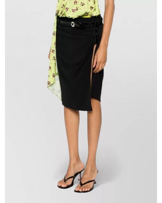 Coperni Black Asymmetric Midi Skirt