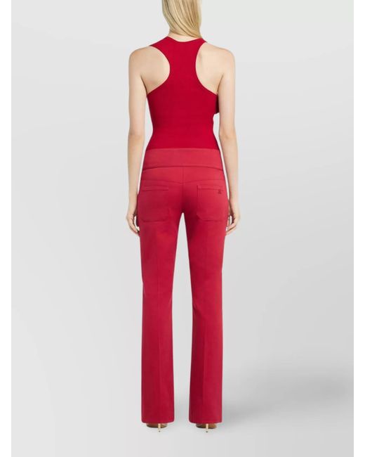 Courreges Red Bootcut Trousers