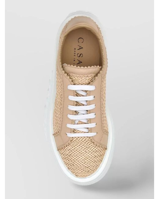 Casadei White Nexus Hanoi Sneakers With Contrasting Platform Sole