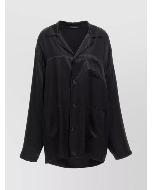 Balenciaga Black Embroidered Shirt