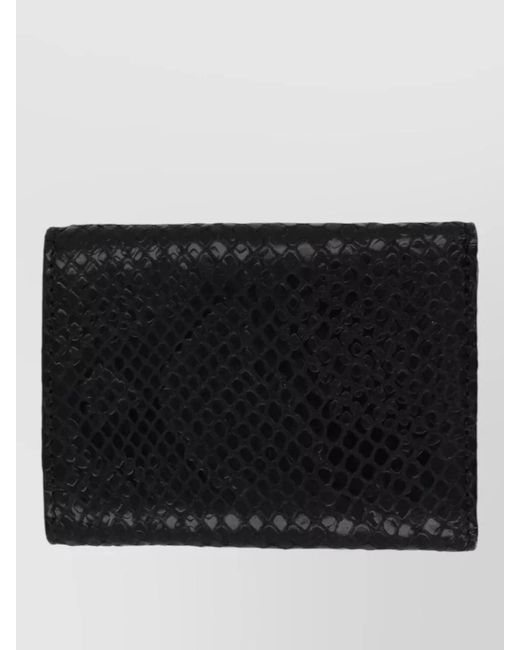 Vivienne Westwood Black Compact Cardholder Purse Textured Finish