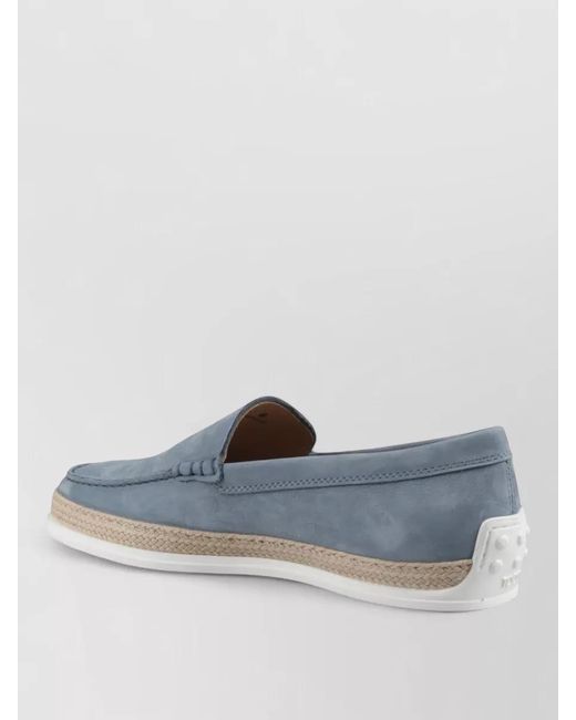 Tod's Blue Suede Loafers for men