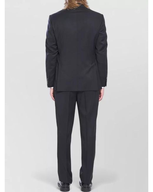 Lardini Black Virgin Wool Single-Breasted Suit for men