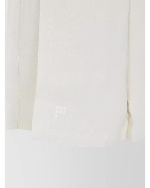 PANGAIA Natural Linen Wrap Shorts Back Pockets