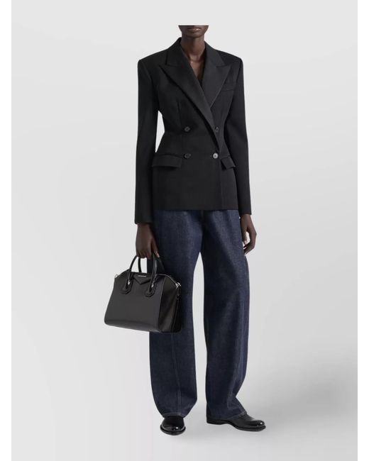 Givenchy Black Wool Double-Breasted Blazer