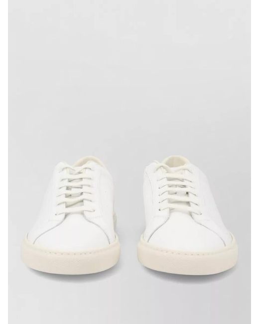 Common Projects White Sneakers Round Toe Contrast Heel Tab for men
