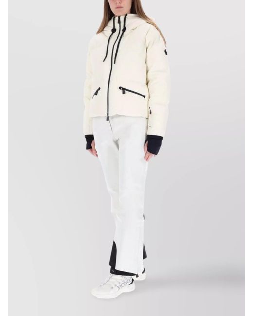 Moncler Natural Allesaz Ski Down Jacket With Hood