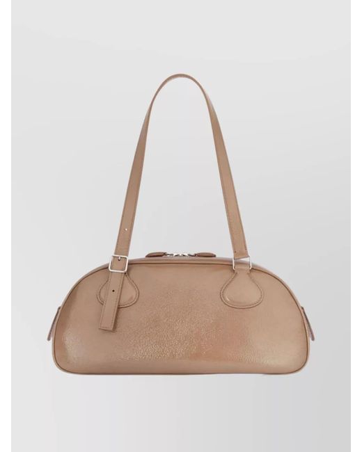 Courreges Natural Très Leather Shoulder Bag