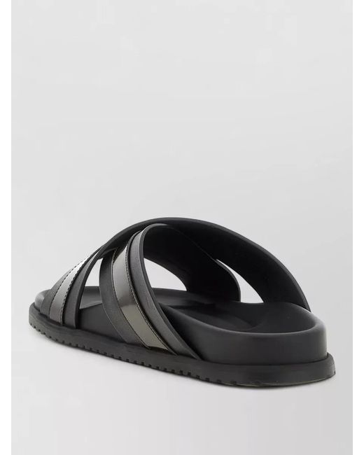 Dolce & Gabbana Black Dg Casual Sandals Cross Strap Flat for men