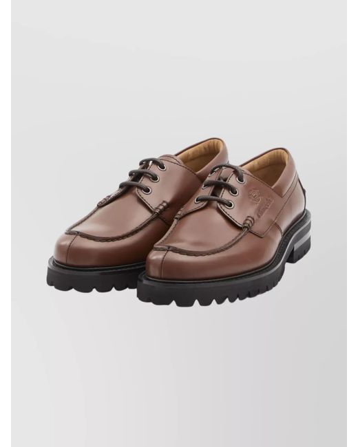 Church's Brown Leather Derby Lace-Up Shoes for men