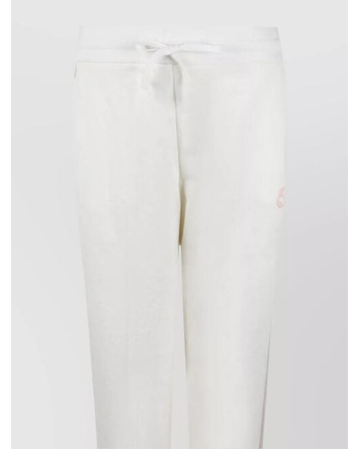 Gucci White Waistband Elastic Ribbed Cuffs Side Pockets