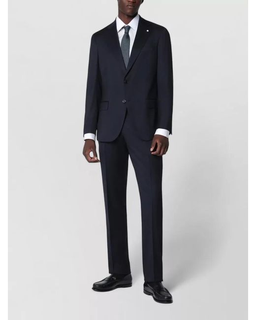 Luigi Bianchi Blue Single Breasted Suit for men