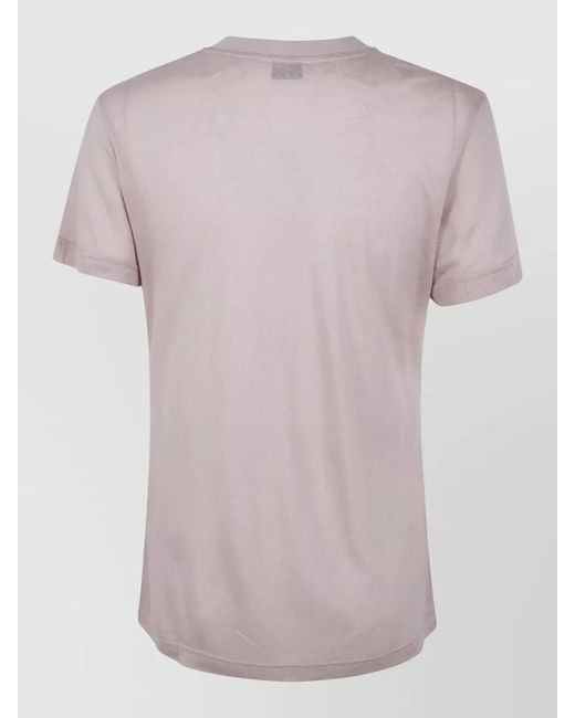 Filippa K Natural Lyocell Cashmere Crew Neck Short Sleeve T-Shirt