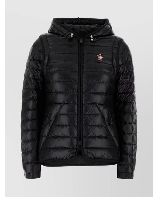 Moncler Black Down Hooded 2-In-1 Puffer Jacket